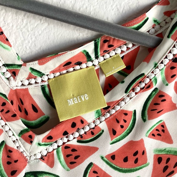 SUMMER CLOSEOUT ☀️ \Anthropologie\ Maeve Watermelon Shirt - Picture 13 of 14